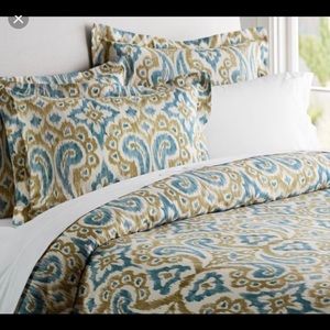 Pottery Barn Phillipa Ikat Duvet and Shams